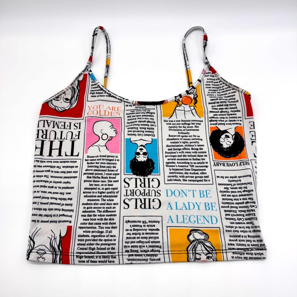 Women's Graphic Paper Print Camisole / Spaghetti Top